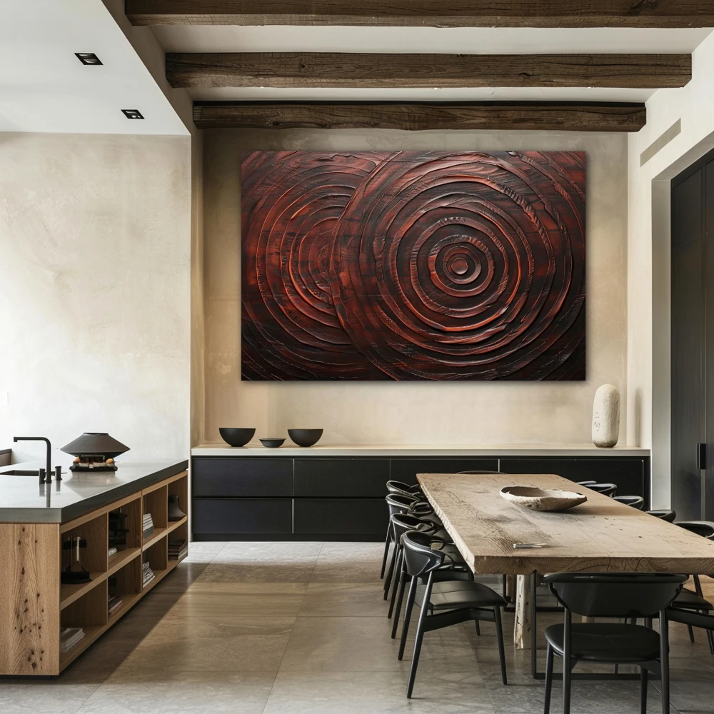 Wall Art titled: Whirlwind of Emotions in a Horizontal format with: and Monochromatic Colors; Decoration the Kitchen wall