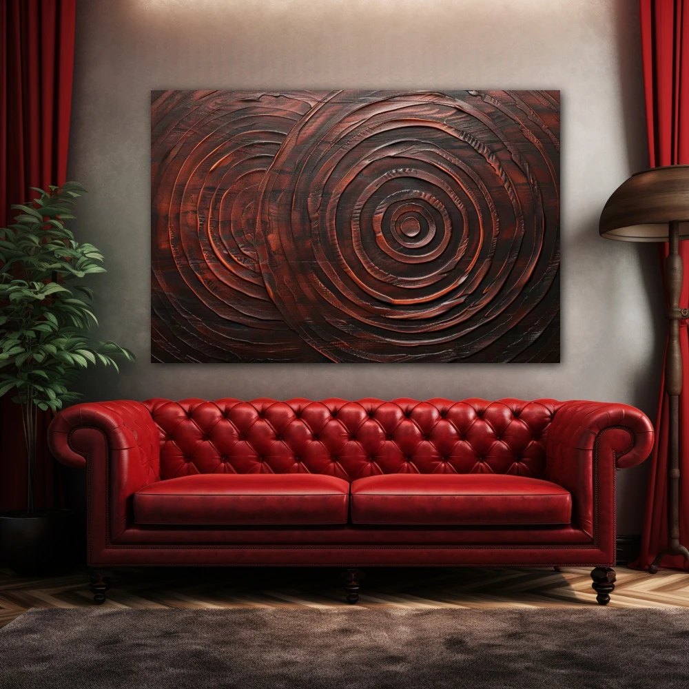 Wall Art titled: Whirlwind of Emotions in a Horizontal format with: and Monochromatic Colors; Decoration the Above Couch wall