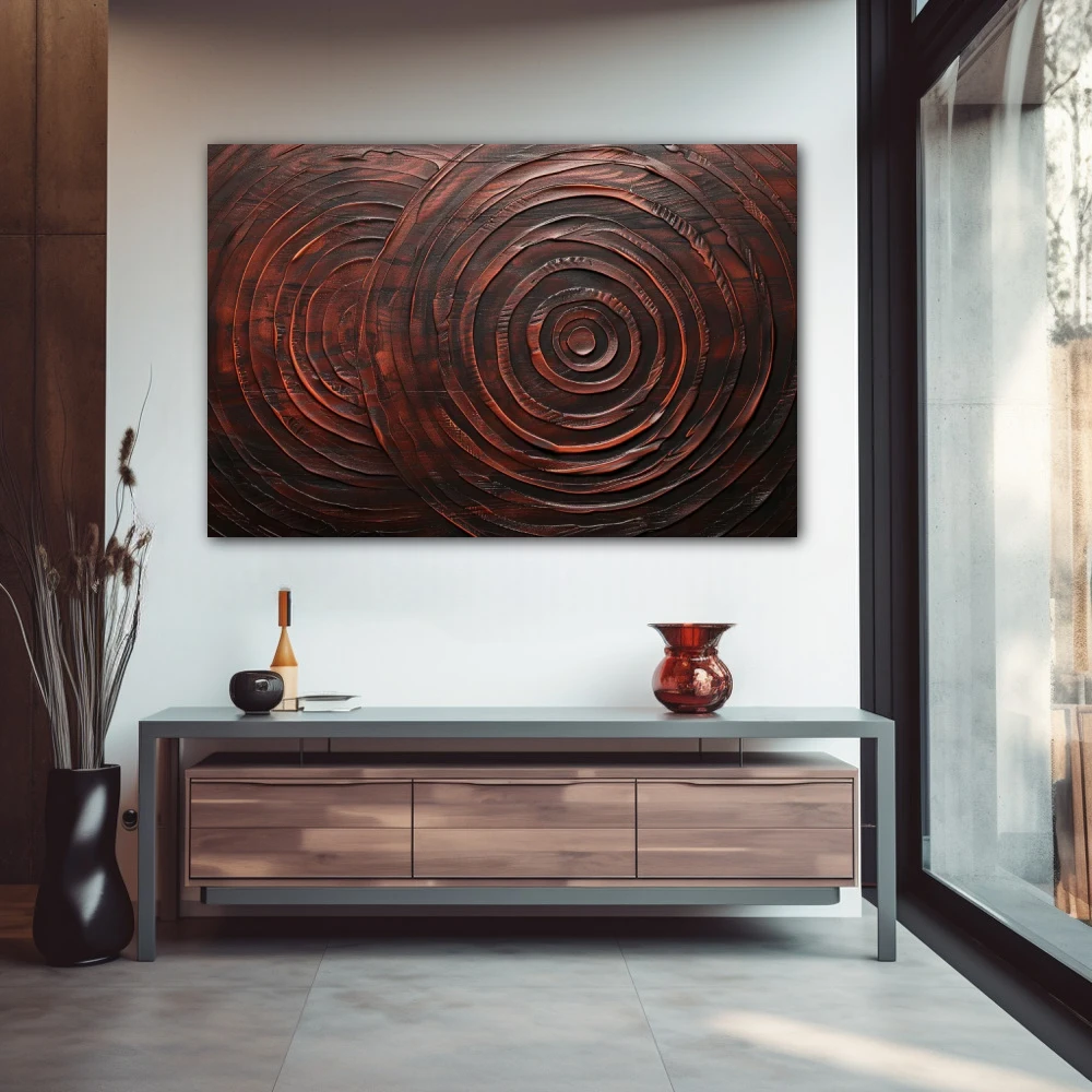 Wall Art titled: Whirlwind of Emotions in a Horizontal format with: and Monochromatic Colors; Decoration the Entryway wall