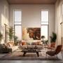 Wall Art titled: Kadiatu Abegunde in a Horizontal format with: Brown, Orange, and Beige Colors; Decoration the Living Room wall