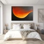 Wall Art titled: Twilight Ether in a Horizontal format with: Yellow, Orange, Black, and Red Colors; Decoration the Bedroom wall