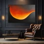 Wall Art titled: Twilight Ether in a Horizontal format with: Yellow, Orange, Black, and Red Colors; Decoration the Living Room wall