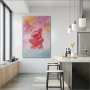 Wall Art titled: Sweet Fantasies in a Vertical format with: and Pink Colors; Decoration the Kitchen wall