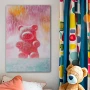 Wall Art titled: Sweet Fantasies in a Vertical format with: and Pink Colors; Decoration the Nursery wall