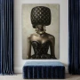 Wall Art titled: Masked Glamour in a Vertical format with: and Brown Colors; Decoration the Bedroom wall