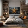 Wall Art titled: You Are My Only Star in a Horizontal format with: Golden, Grey, and Black Colors; Decoration the Teenage wall