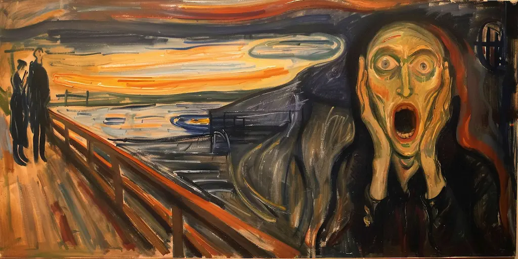 Representación Artistica de El Grito - Edvard Munch