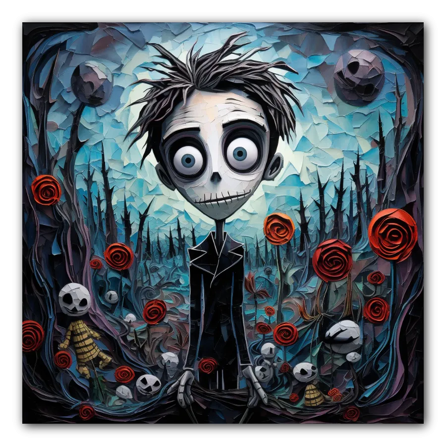 The Young Man in the Garden of the Macabre artwork