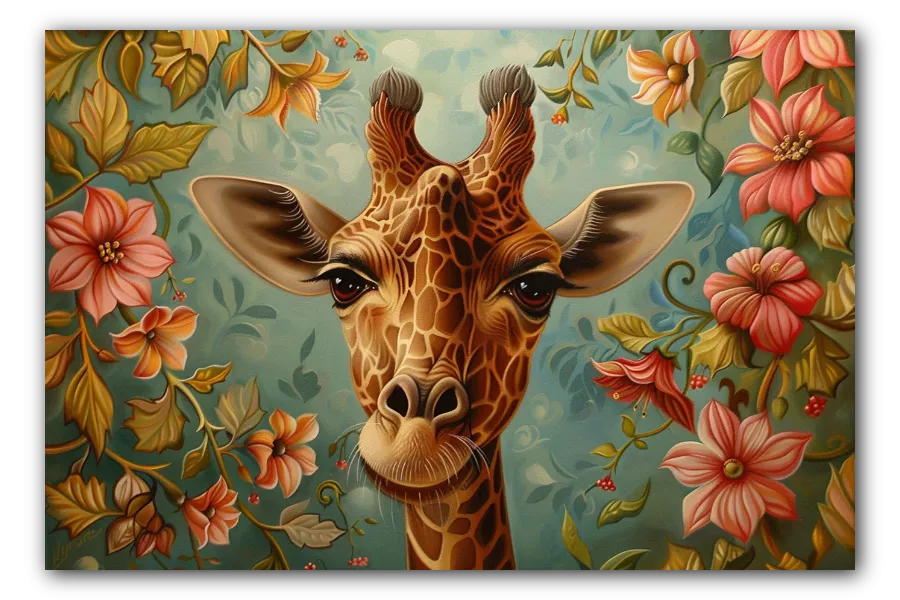 Giraffe in the Enchanted Garden artwork