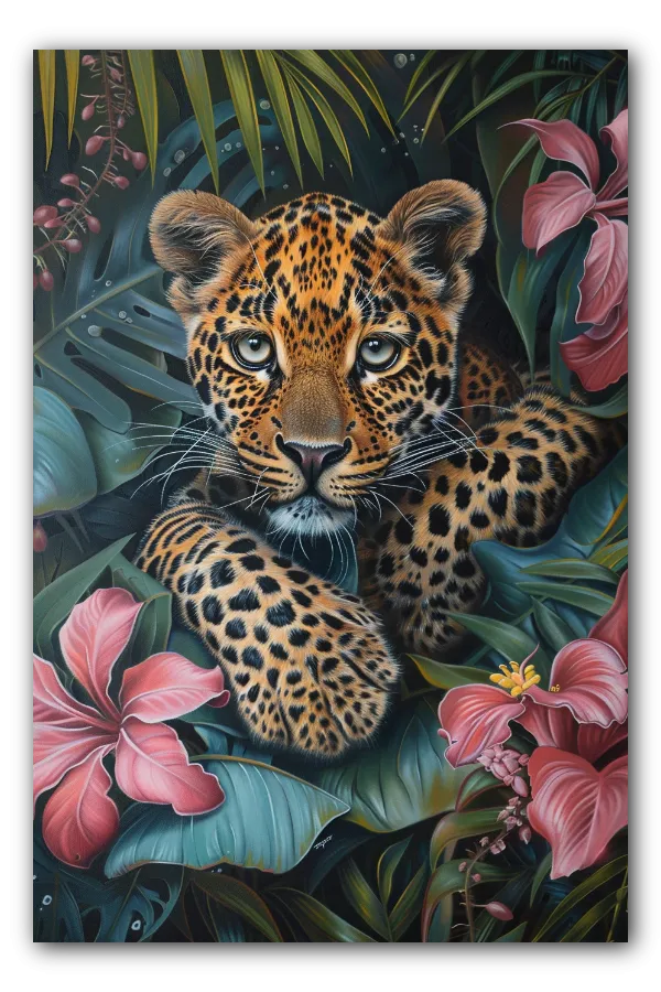 Cuadro titulado: La Vigilia del Jaguar
