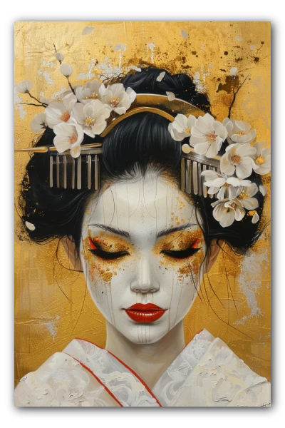 Wall Art Geisha de Oro