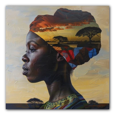 Wall Art Perfiles de Tierra africana