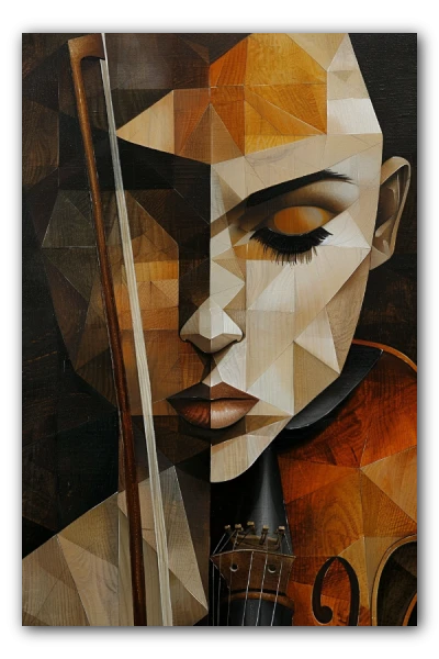 Wall Art Violinista desfragmentada