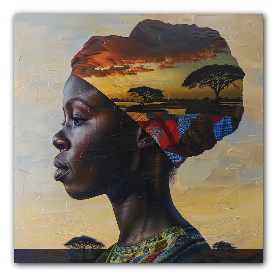 Profiles of African Land artwork