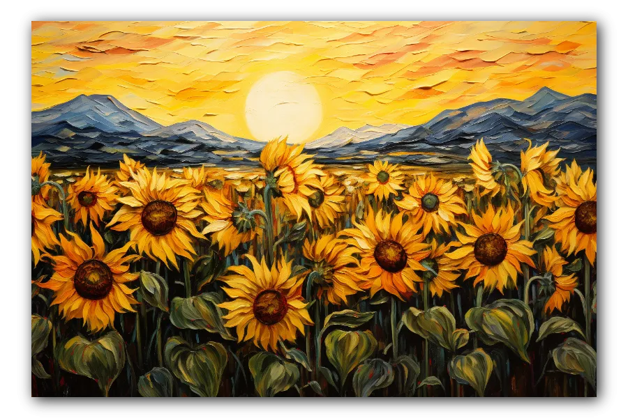 Symphony of Serene Sunflowers artwork